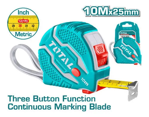 METRO 10 MTS TRIPLE BOTON HOJA ANCHA TOTAL